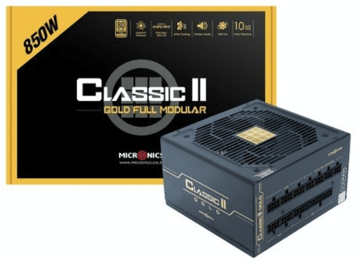 마이크로닉스 CLASSIC II GD 850W 80PLUS Gold 풀모듈러 파워서플라이